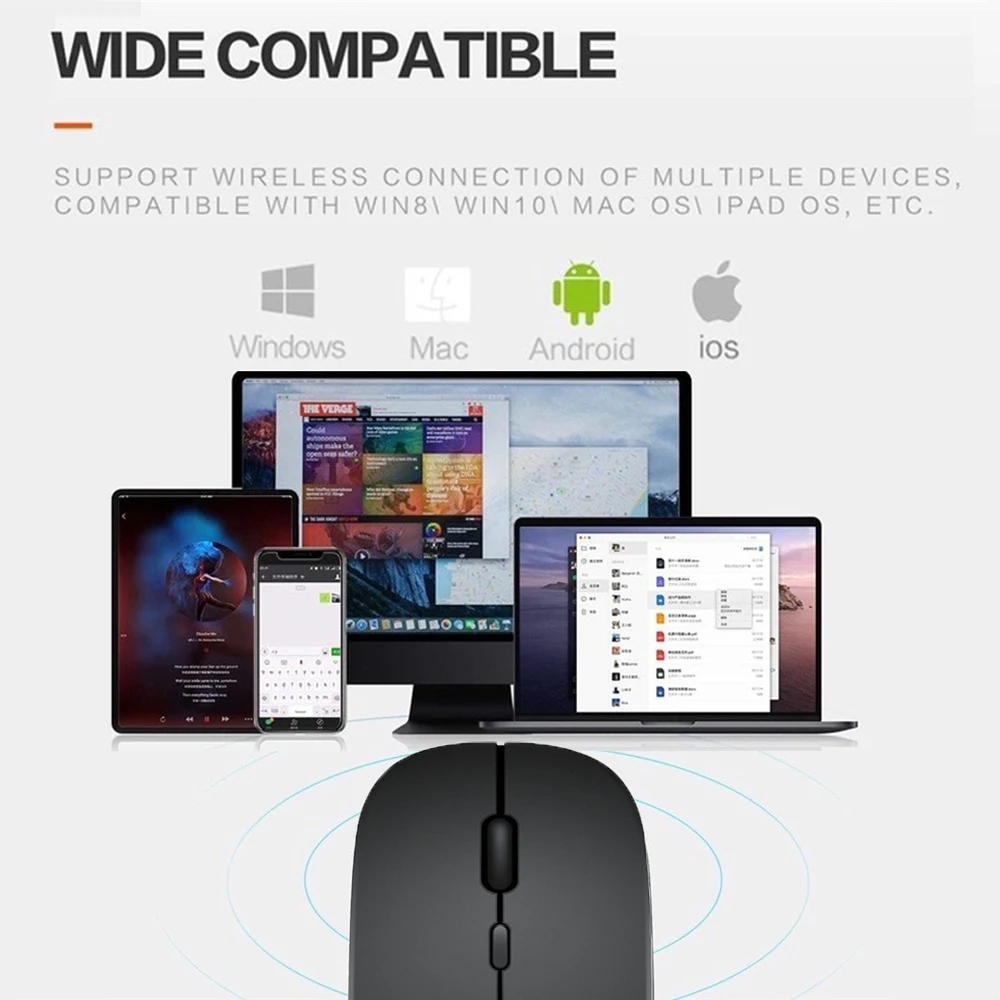 wireless mouse gaming mouse Wireless Gaming Mouse 2.4G Bluetooth-compatible Computer Mouse 1600DPI Silent Ergonomic Mice For PC Laptop Macbook Pro Air ipad