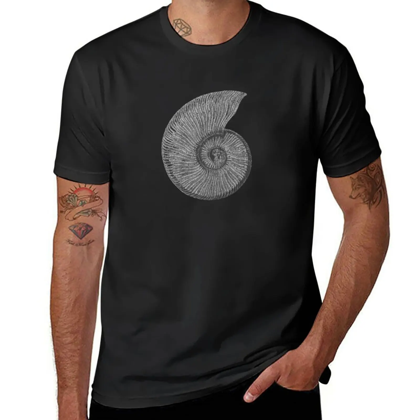 Maglietta Fossile Di Ammonite Vestiti Kawaii Magliette Estive Per Uomo Cotone