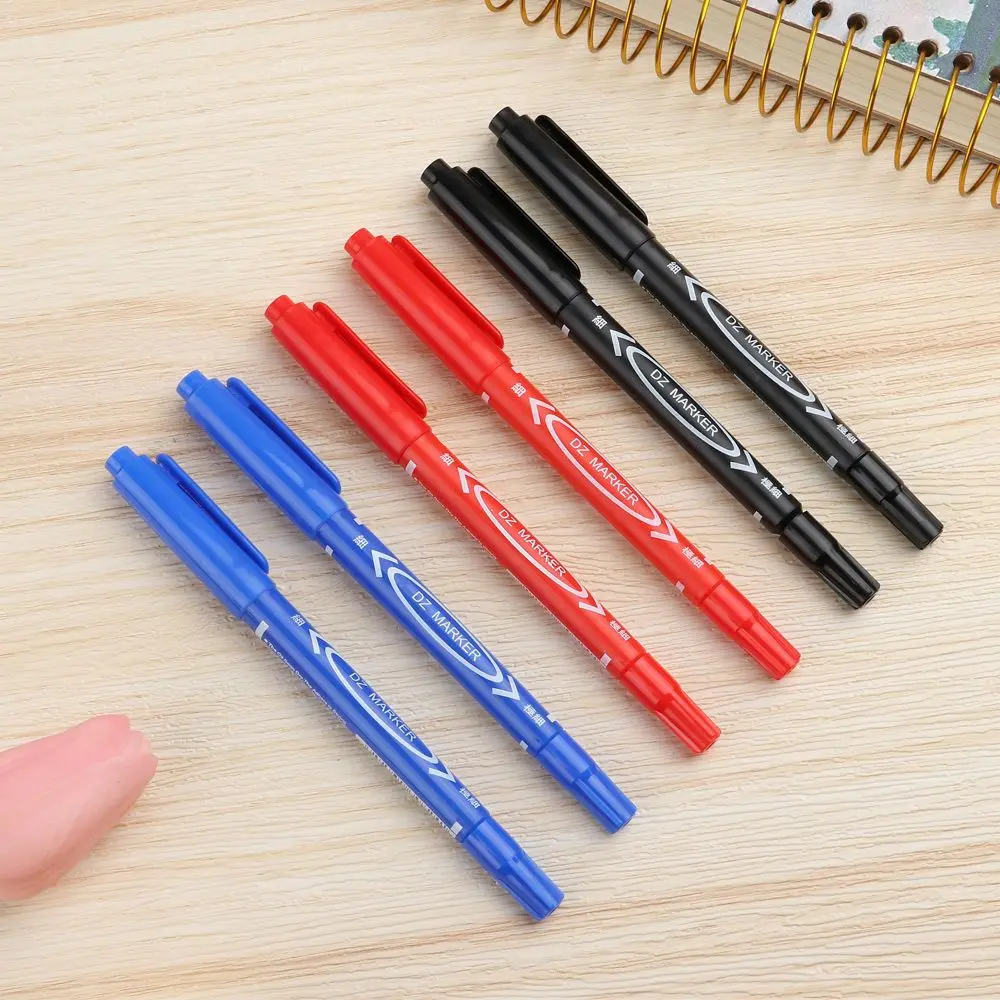 

Markers Liner Art Drawing Thin Nib Crude Nib Signature Double Head Oily Waterproof Pens Permanent Marker Pen Twin Tip