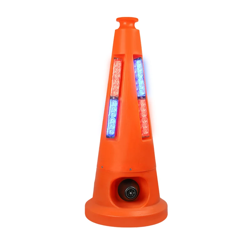 *Sound and light road cone alarm High-speed maintenance and rescue construction LED high-brightness flash roadblock