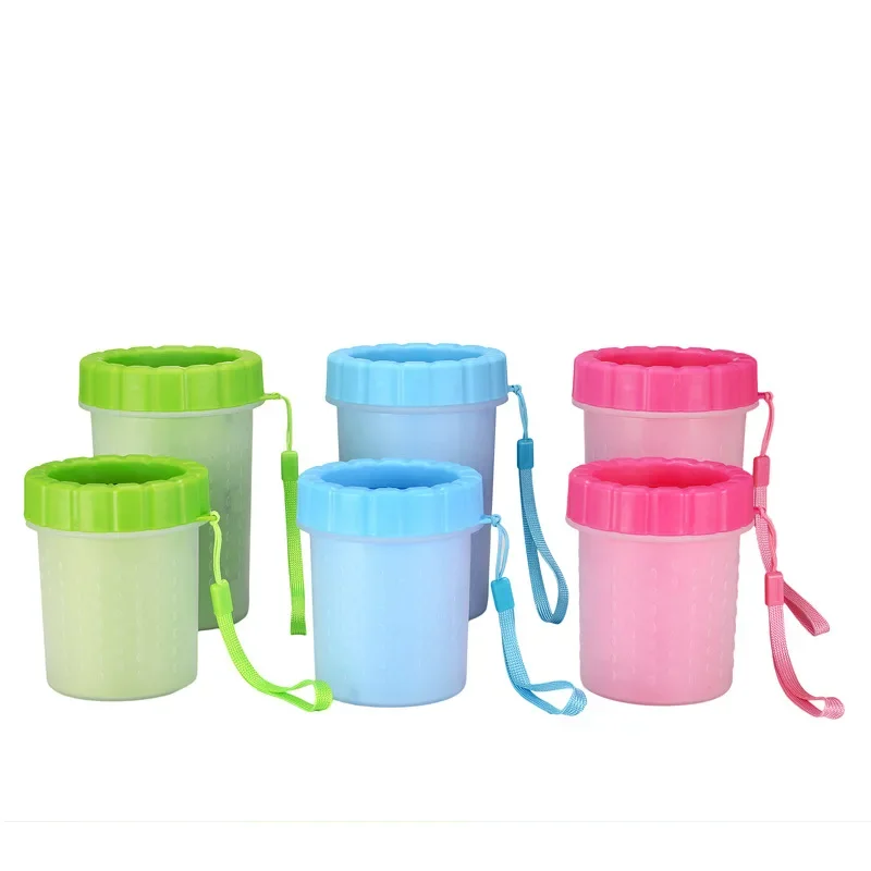 반려동물 청소 컵, 부드러운 실리콘 빗, 휴대용 반려동물 발 컵, 클로 브러시, 빠른 청소, 더러운 고양이 발톱 청소 버킷