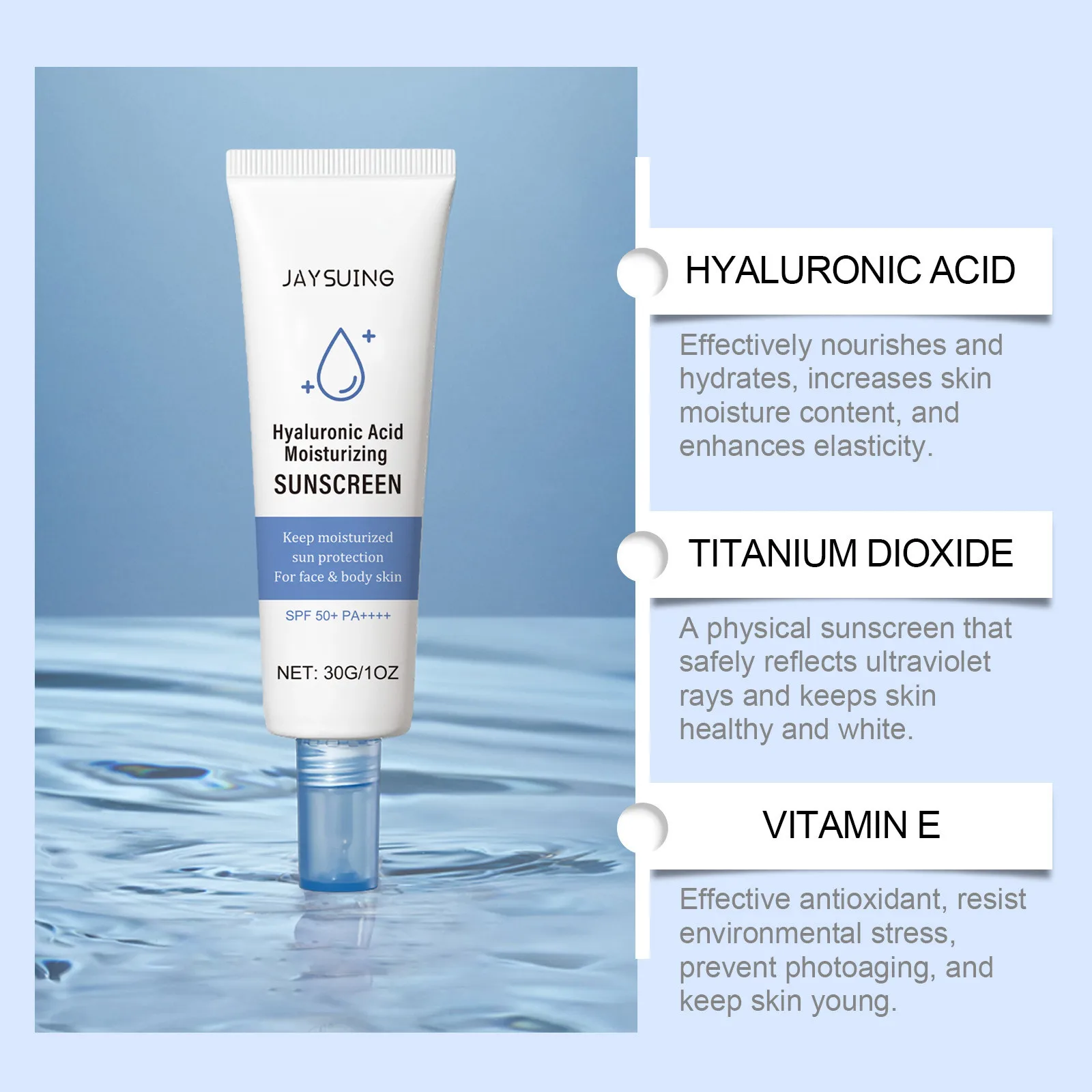 Sunscreen Cream Sunblock Skin Protective Spf50+ Moisturizing Refreshing Waterproof Brightning Face Isolation Uv Protector Cream