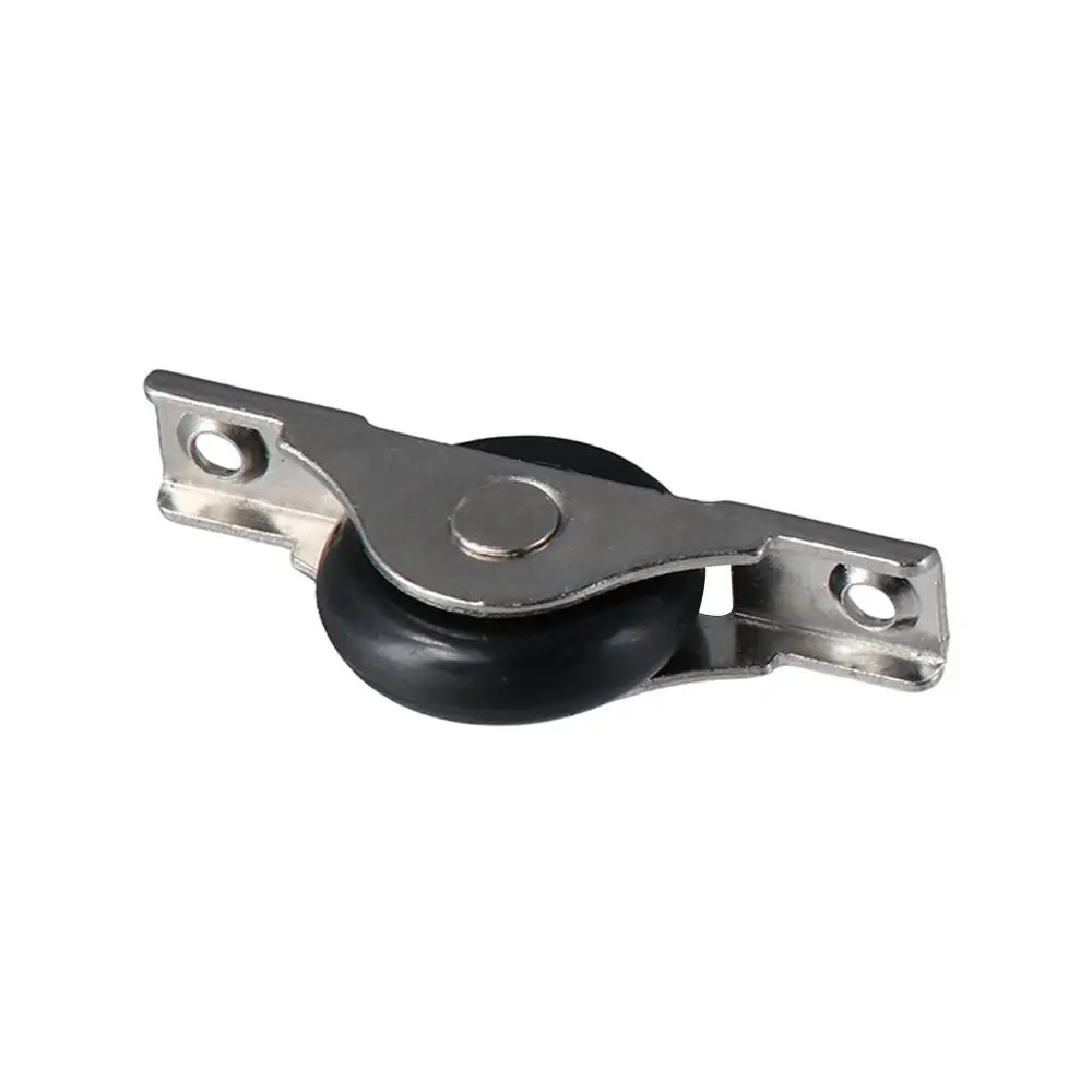 30mm/1.18" Dia Screen Door Rollers Nylon Black Sliding Wheel Sliding Door Heavy Duty Steel Pulley Furniture Roller Wheels