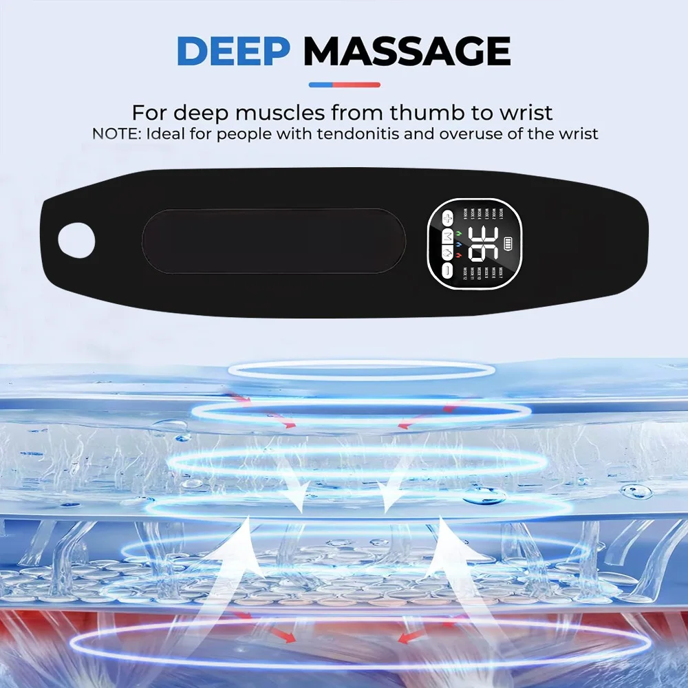 Electric Heating Hand EMS Microcurrent Wristband 12 Mode Vibration Massage 36 Level Massager Wrist Support Brace_voghion.com