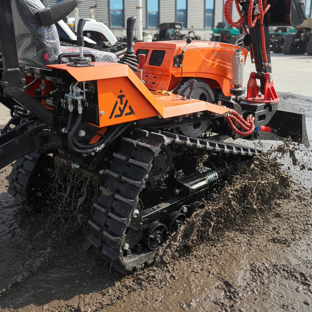 25PS 50PS Raupenschlepper Landwirtschaftlicher Kultivator Rotationsfräse Grabenfräse Unkrautbekämpfung Bulldozer Landwirtschaftsmaschine