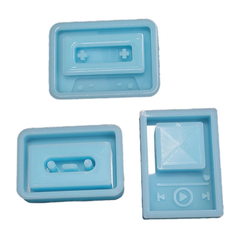 

Keychain Pendant Silicone Mould Casting Resin Mold Tape Player Resin Shaker Mold Epoxy Resin Mold