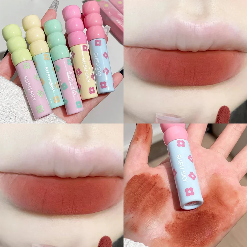 thumbnail image 1 of Sweet Lip Makeup Matte Velvet Lip Gloss Mousse Nude Brown Lips Tint Mud Makeup Tomato Red Liquid Lipstick Lip Glaze Cosmetics, 1 of 5