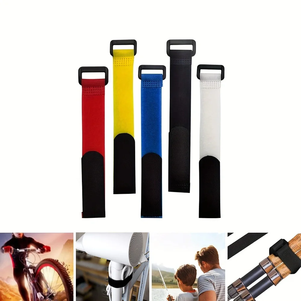 Versatile Velcro Strap with Square Buckle for Bicycles and Household Use