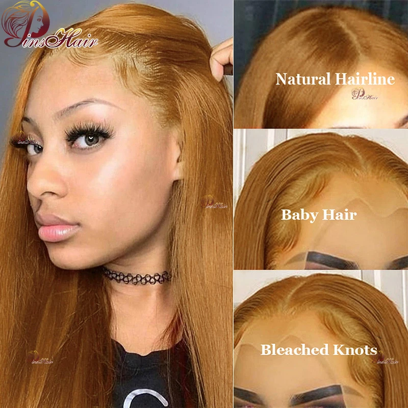 VideoBrown-Perruque Lace Front Wig Body Wave naturelle Remy, cheveux humains, blond miel, 13x6, pre-plucked, 180% de densité, pour femmes
