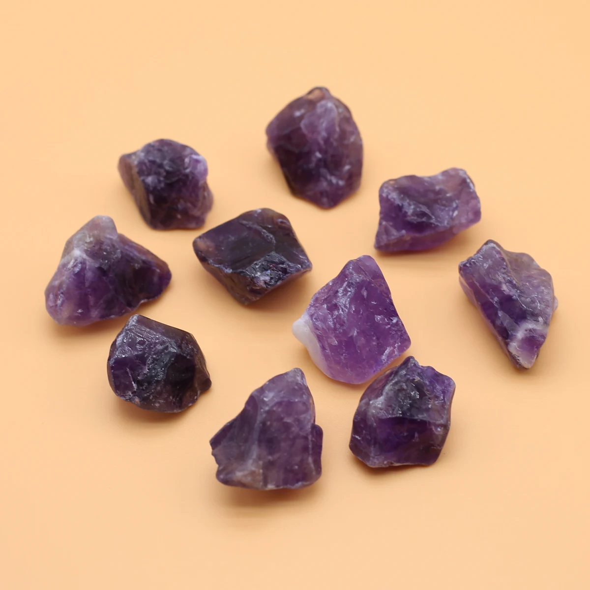 

10PCS Natural Amethyst Stone Ornament Irregular Crystals And Stones Healing Mineral Specimen Jewelry Gifts Fish Tank Room Decor