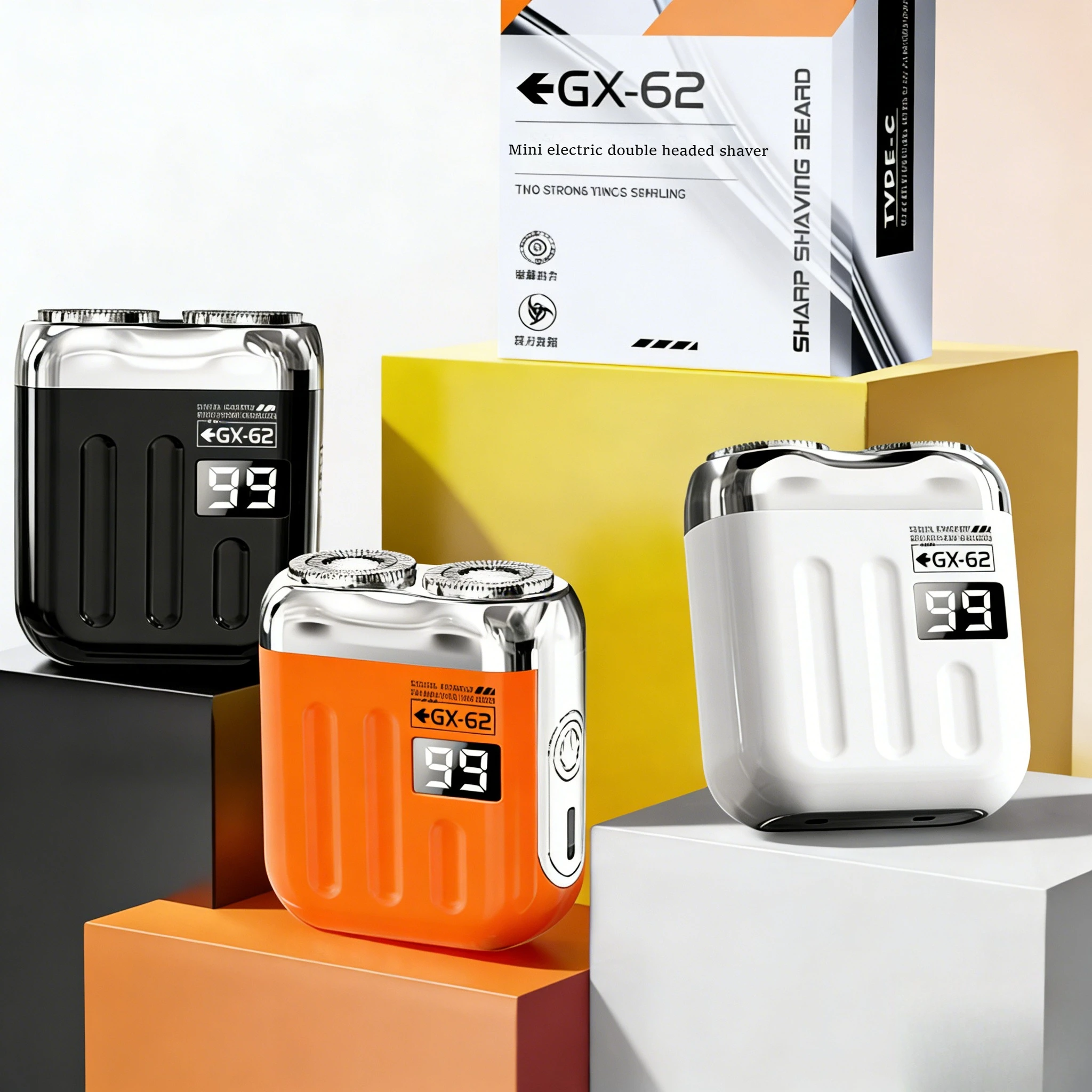 전기 면도기 남성용 습식 건식 겸용 듀얼 블레이드 면도날 USB 충전식 미니 ..