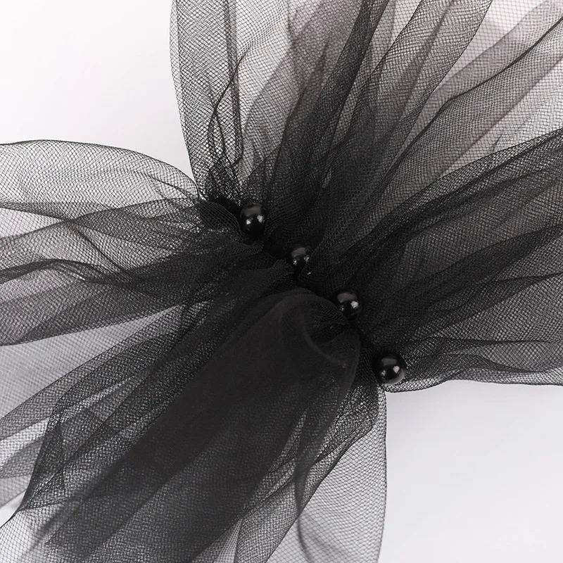 Women Short Tulle Gloves Sexy Lace Mittens Tulle Fingerless Gloves Lady Driving Glove Transparent Mittens Wedding Bridal Gloves