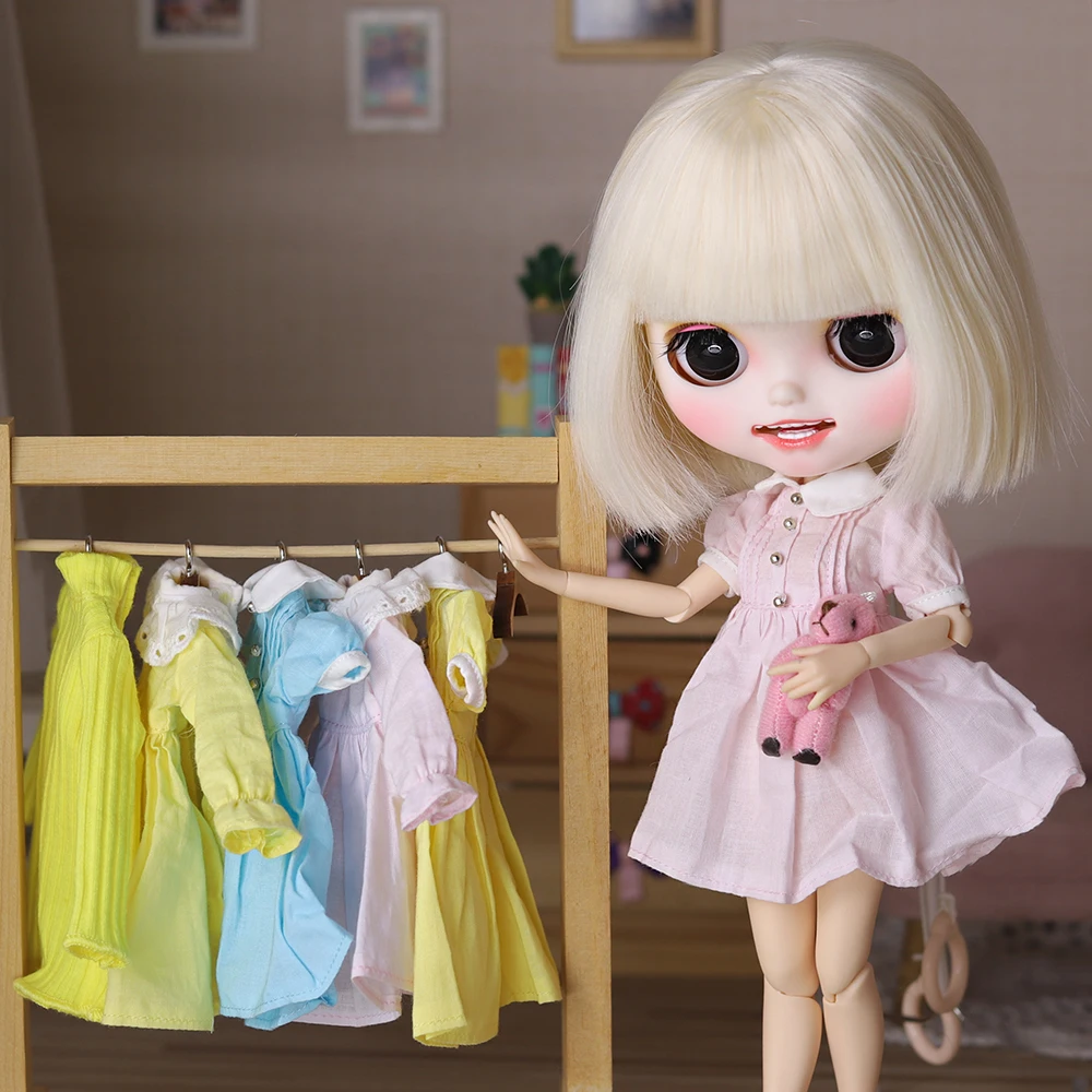 Фото Одежда для кукол DBS blyth для цветного платья, подходит для 1/6 кукол, обычных кукол, шарнирных кукол, icy, jecci five №1