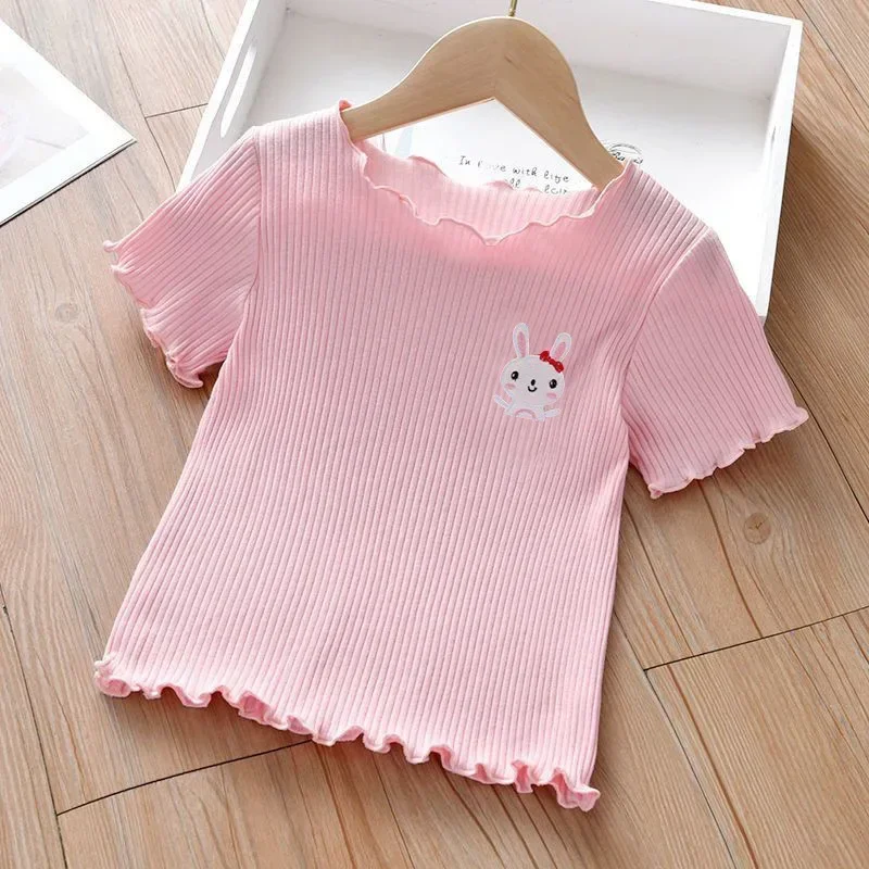 Embroidered Ruffle Girls Tee 3