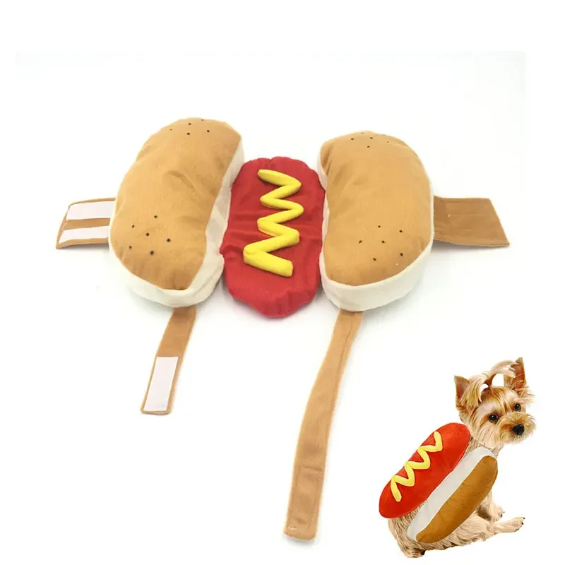 

Dog Coats Hot Dog Pet Costume Pet Dress Up Dog Costume Sausage Apparel Cosplay Halloween Costumes Dog Clothes Pet Supplies