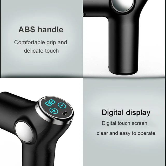 Fascia Gun Deep Tissue Massage Black Gray LED Display Multifunctional Device 32 Speed Control Fitness Exercise Assistant Tool 5