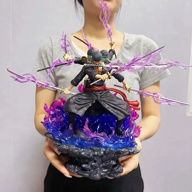 

40cm Anime One Piece Zoro Figure Wano Onigashima 9 Swords Style Action Figurine PVC Statue Model Collectible Decoration Toy Gift