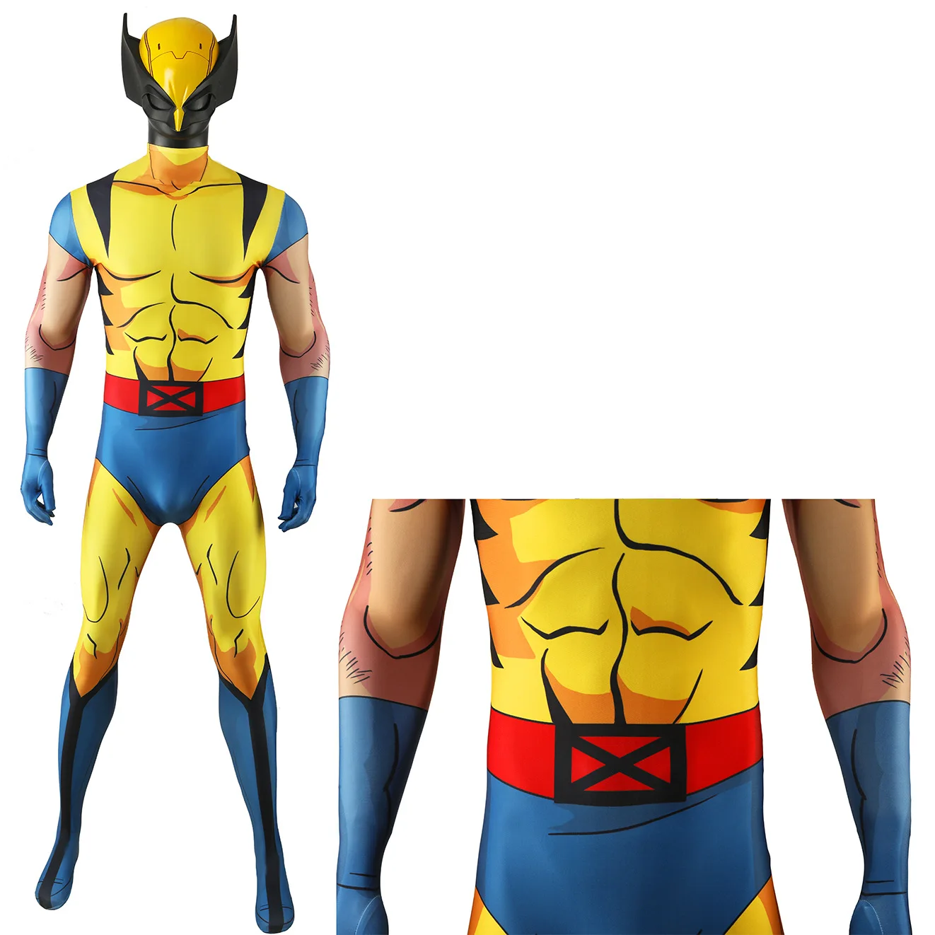 Marvel-Inspired Wolverine Cosplay Bodysuit for Men
