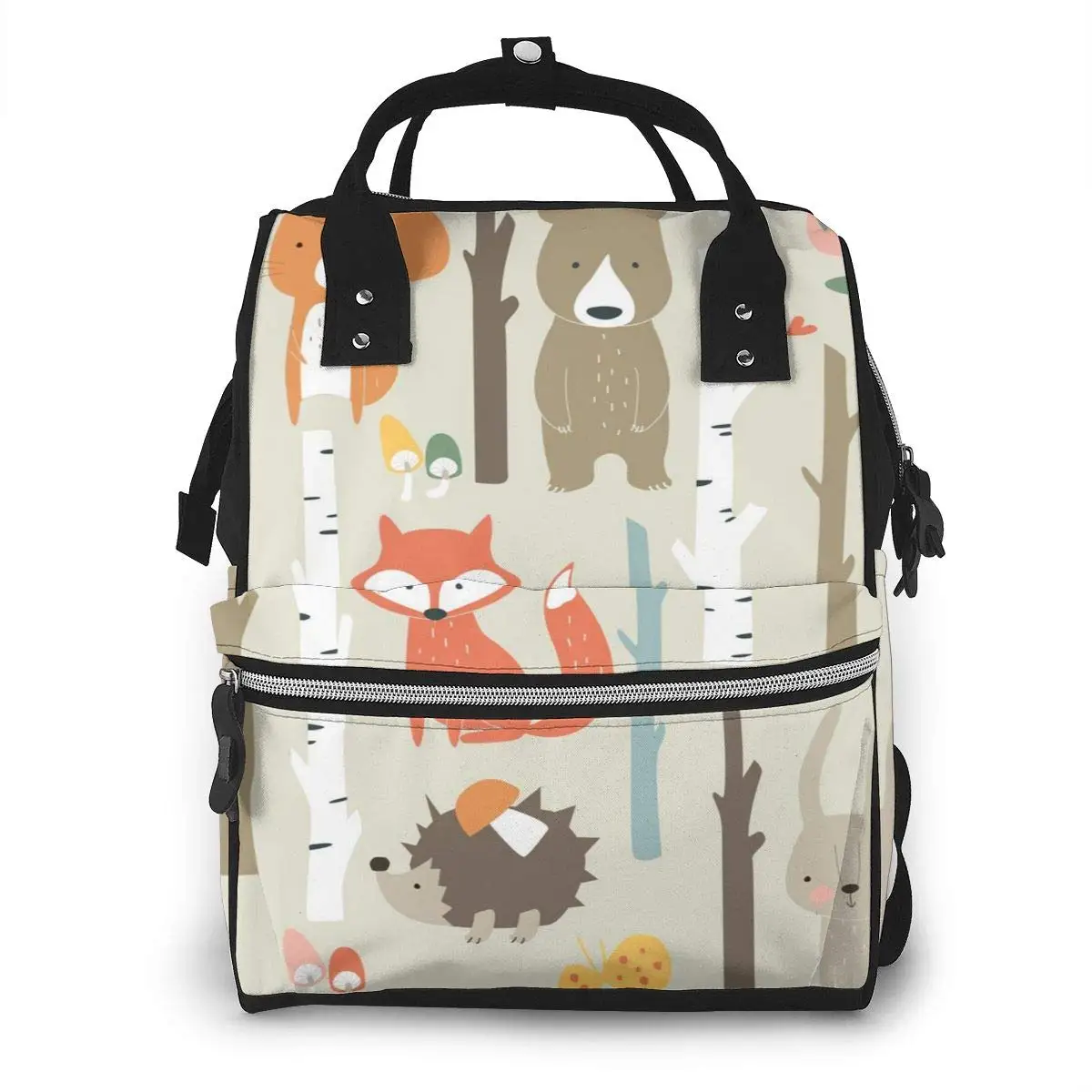 

Forest Cute Fox Bear Animals Wildlife Diaper Bags Mummy Backpack Multi Functions Large Capacity Nappy Bag Nursing Bag Baby Care