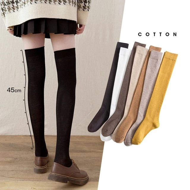 Fashion Women Autumn Winter 80cm Super Long Cotton Socks Female Over Knee  Warm Thigh High Stockings - Stockings - AliExpress