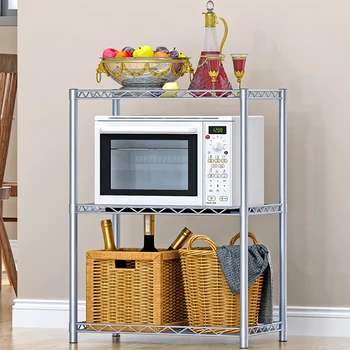 Scaffale da cucina a 3 livelli Scaffale organizer in metallo Scaffale da bagno Scaffale da bagno per cucine Lavanderia 56 * 35 * 80 cm 1