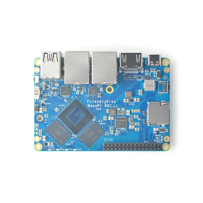 NanoPi R6C 4GB/8GB RAM 32GB eMMC Rockchip RK3588S A76 A55 Dual 2.5G Ethernet Support HDMI2 Linux/Openwrt/Debian/Ubuntu