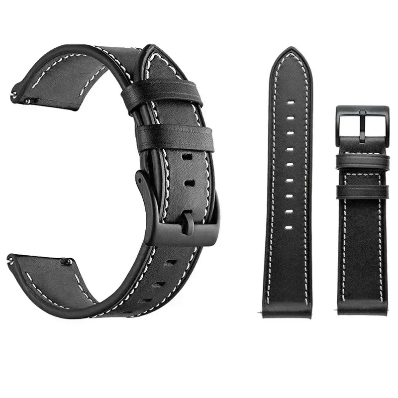 Elegant Leather Quick Release Strap - Premium Wristband Accessory, 22mm/20mm Adjustable Bracelet