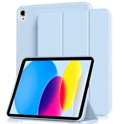 Premium Protective Case with Soft TPU Back and Auto Wake/Sleep (YT - Ice blue)