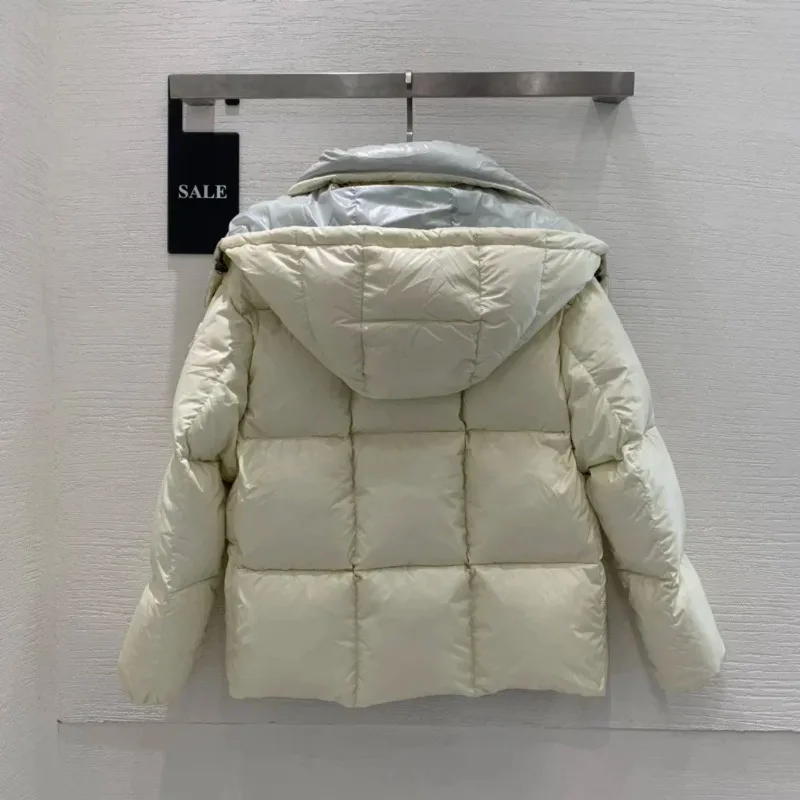 Top Quality Women's 90 White Goose Down Jacket, Winter Luxury Short Bread Coat Down Jacket for Women, Women's Short White Jacket