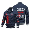 New Audi Motorcycle Jacket Audi RS Logo Printed Men's Jacket Fashion Oversized Outdoor Racing Jacket Cycling Men's Outerwear 3