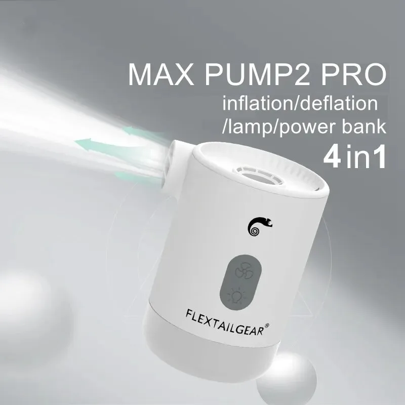 Electric Air Pump Flextail Max Pump 2 Pro 4-in-1 Portable Mini Air Pump USB Charging Sleeping Pad Camping Mattress Packraft