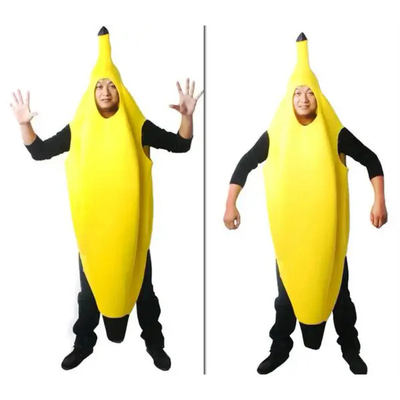 

X'mas Gift Adult Fancy Dress Funny Banana Costume Suit novelty Christmas carnival party decorations Halloween Cosplay Costume