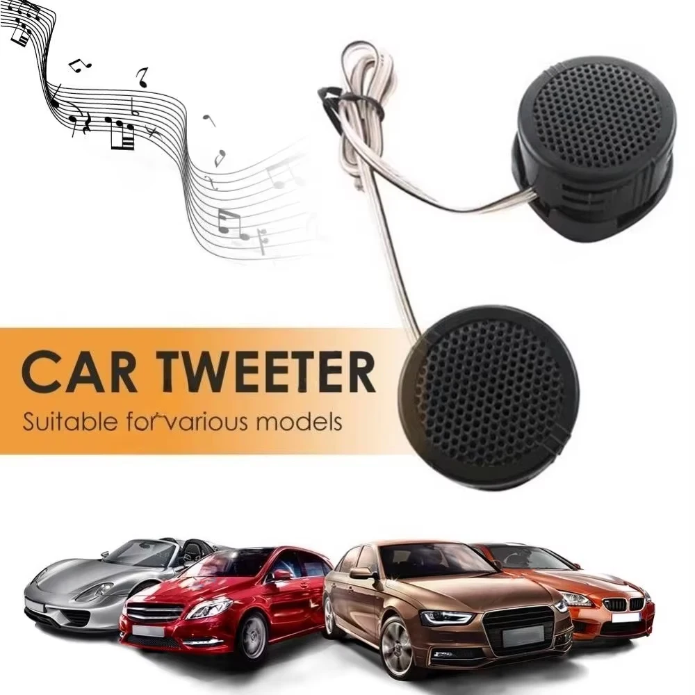 1pair Universal Mini Dome Tweeter Coil Loudspeaker 2 x 500W For Car