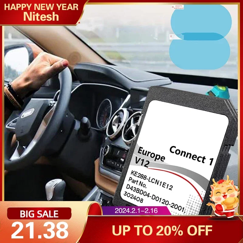 8Gb Connect 1 V12 Europe Map Version Navigation Sd Card Gps Per Nissan Car Leaf