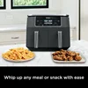 Ninja DZ201 Foodi 8 Quart 6-in-1 DualZone 2-Basket Air Fryer with 2 Independent Frying Baskets, Match Cook Smart Finish to Roast 6