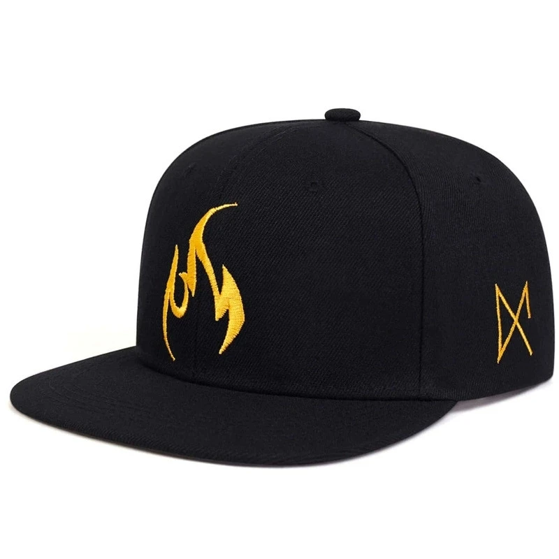 Fashion Flame Embroidery Baseball Cap Adjustable Cotton Snapback Hat Men Women Outdoors Hip Hop Trucker Hats Sports Casual Caps 4