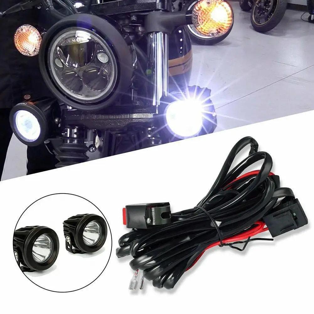 MotorcycleFogLightWiringHarnessWorkLightConnectorWiringHarness