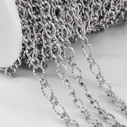 Stainless Steel Twisted Link Chain for DIY Jewelry and Accessories - Various Lengths (4)