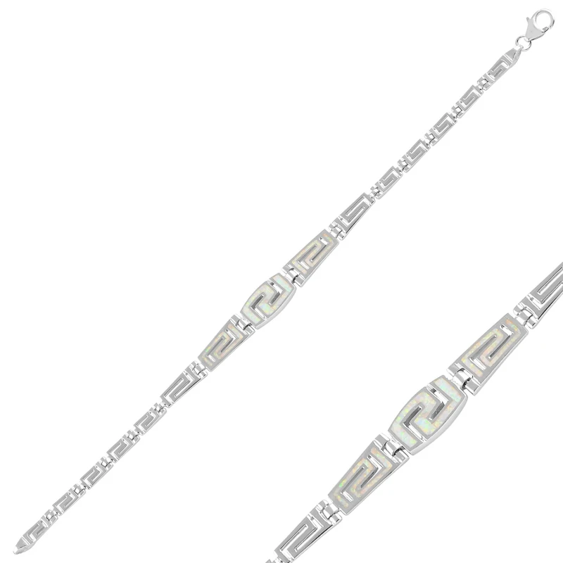 

Silver 925 Sterling Opal Gemstone Bracelet