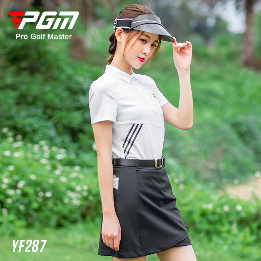 

PGM Summer Golf Clothing Ladies Short Sleeve T-Shirt Sports Clothes Quick Dry Fabric 2022