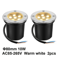 Enhanced Outdoor LED In - Ground Waterproof Light, Warm White, 6W/10W for Pathway, Garden, Deck, and Tree Accents (10W 2pcs)