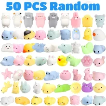 50-5PCS Kawaii Squishies Mochi Anima Squishy Toys For Kids Antistress Ball Squeeze Party Favors Stress Relief Toys For Birthday