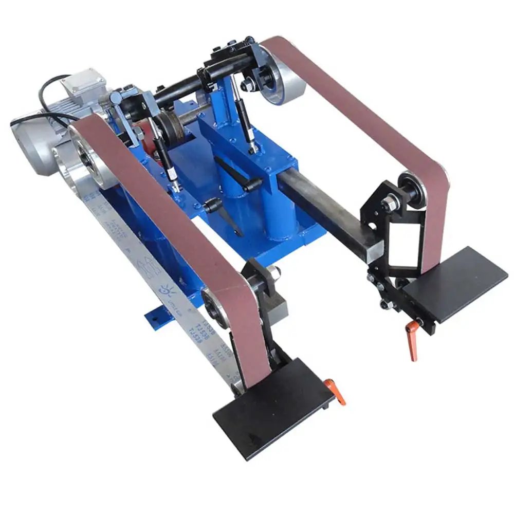 Electric Sanding Polishing Grinding Machine 210*5CM Belt Dual-station Belt Sander Wood Metal Grinder Belt Sander 220V/380V 2200W mellow nf ctd heat break bi metal chimera hotend throat for sunrise extruder 3d printer dual extruder sidewinder x1