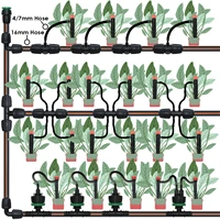 KESLA 5PCS 16mm 20mm 25mm PE Pipe 1/2 3/4 1'' Connector Splitter Tee Coupling to 4/7mm 1/4 Hose Garden Watering Drip Irrigation 2