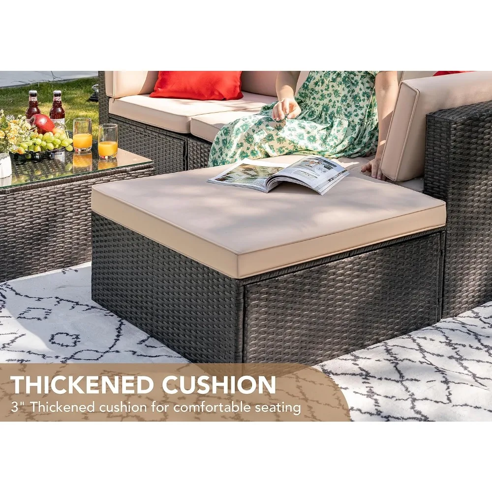 Ljustra Wicker Rattan Sofa