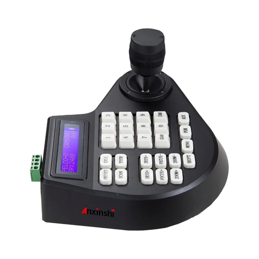 PTZ Keyboard Controller with 3D joystick to control speed dome camera via RS485 mini keyboard