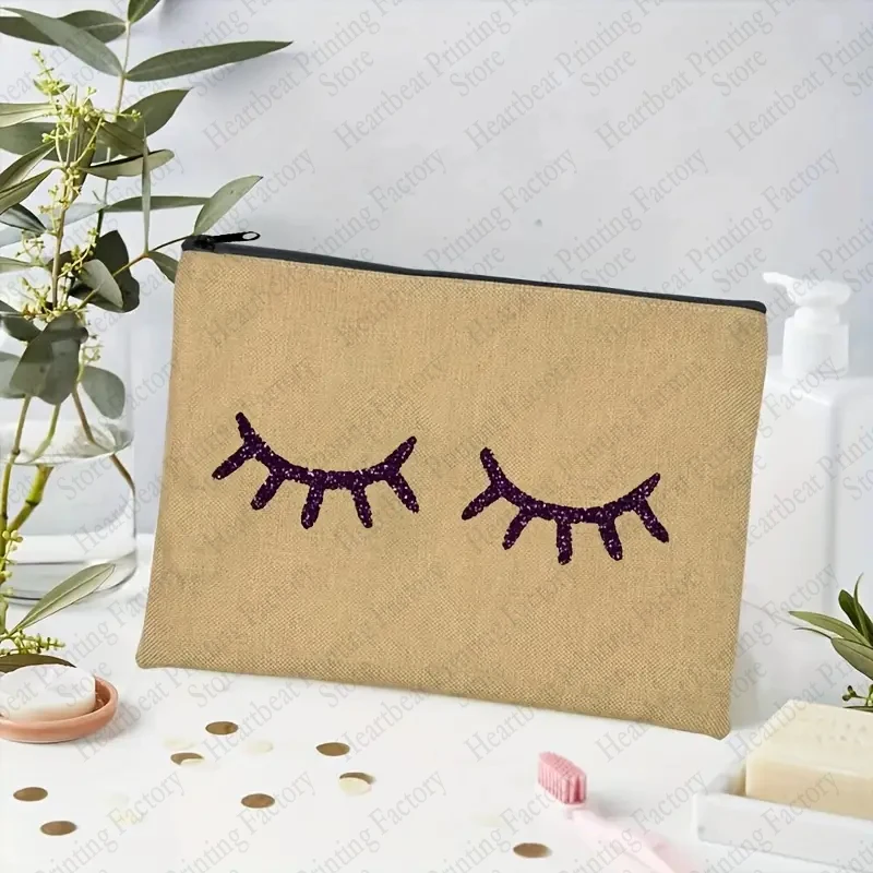 Versatile  Funny Letter Print Zipper Pouch Zipper Versatile Storage Bag Portable Makeup Bag Funny Slogan Gift for Best Friends 4