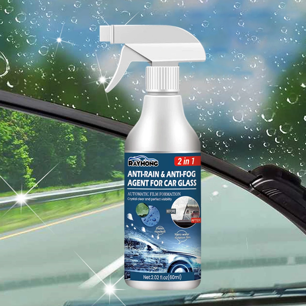 Car Windshield Spray Water Repellent Anti fogging Agent, Car Glass Anti-Fog  Hydrophobic Coating Spray, Mirror Windshield Washer Fluid Rainproof Agent