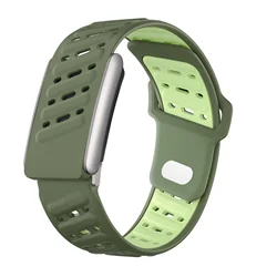 Premium Two - Tone Breathable Sport Silicone Strap - Whoop 5.0 MG (Dark light green)