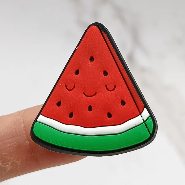 Dropshipping 1Pcs PVC Shoe Buckle Accessories Funny DIY Cute Food Shoes Decoration Jibz For Croc Charms Kids X-mas Gift Q